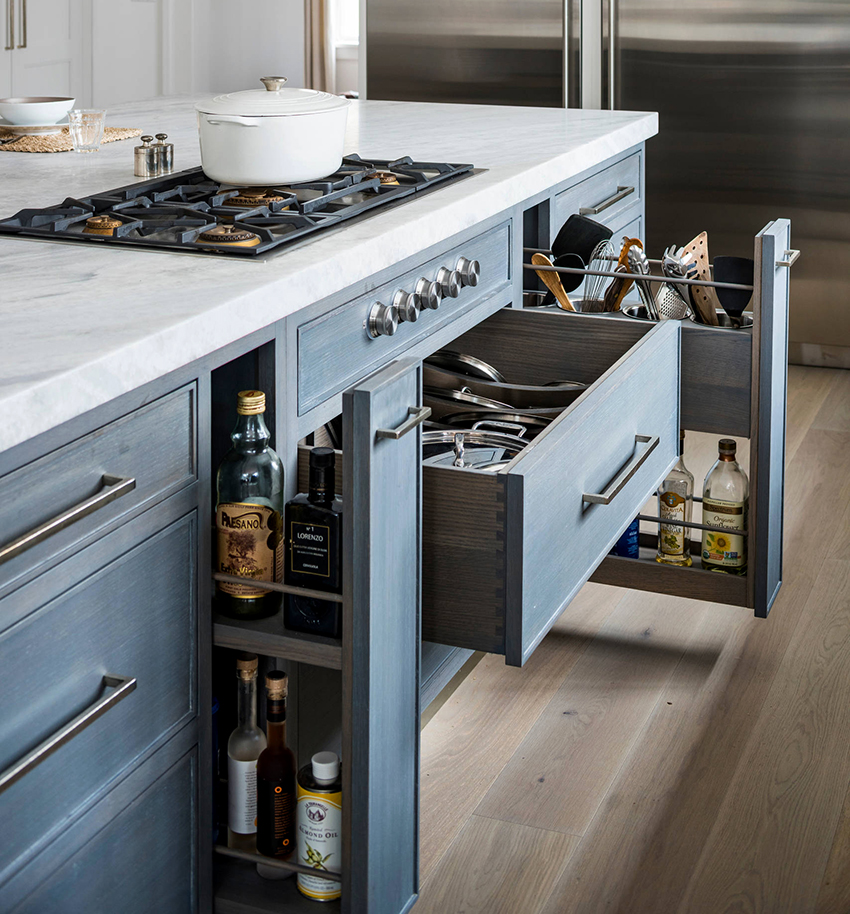 Skuffer med rullebeslag tåler belastning op til 25 kg Skuffer med rullebeslag tåler belastning op til 25 kg