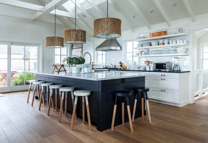 Interiorul bucătăriei alb-negru este cel mai popular Interiorul bucătăriei alb-negru este cel mai popular