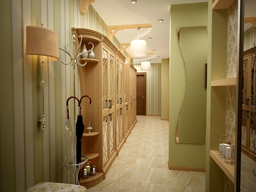 Du kan visuelt korrigere gangens form, hvis du placerer lamperne korrekt Du kan visuelt korrigere gangens form, hvis du placerer lamperne korrekt