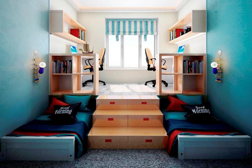 Wenn der Raumbereich dies nicht zulässt, ist es besser, ausziehbare Betten in eine Nische zu schieben Wenn der Raumbereich dies nicht zulässt, ist es besser, ausziehbare Betten in eine Nische zu schieben