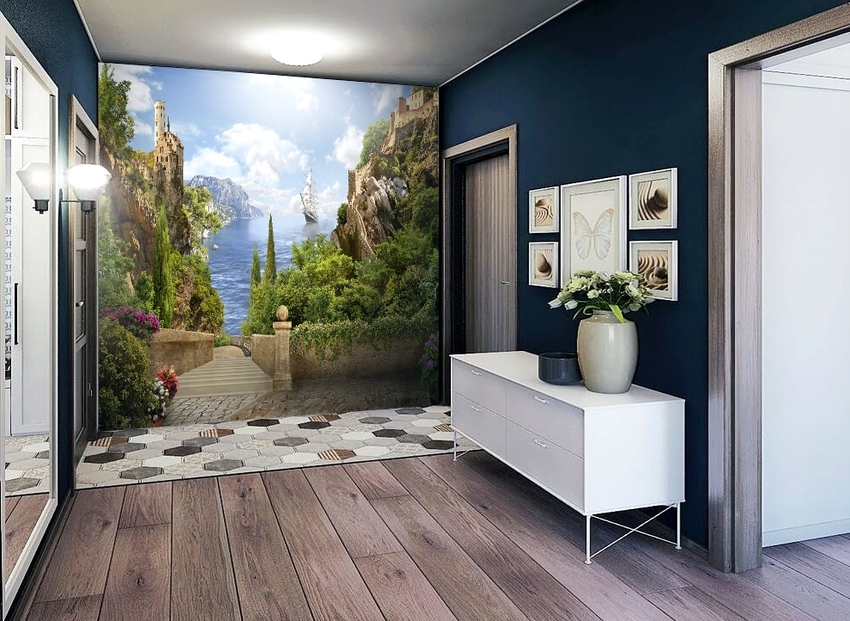 Zakrzywione wzory lub obrazy drzew pomogą skorygować kształt pomieszczenia z nierównymi ścianami. Zakrzywione wzory lub obrazy drzew pomogą skorygować kształt pomieszczenia z nierównymi ścianami.