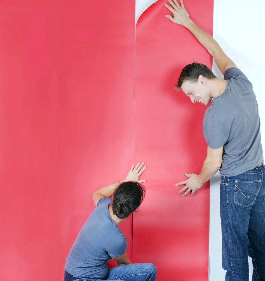 מומלץ להדביק טפט משולב מאמצע הקיר מומלץ להדביק טפט משולב מאמצע הקיר