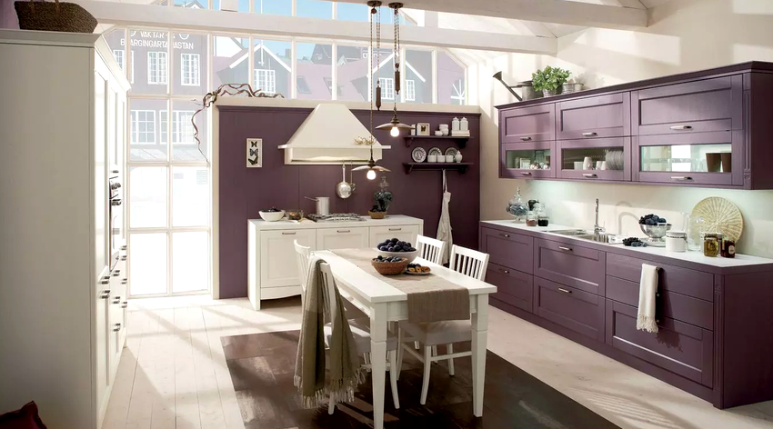 Psychologists do not recommend using deep shades of purple in the design of kitchens for people with severe mental illness. Psychologists do not recommend using deep shades of purple in the design of kitchens for people with severe mental illness.