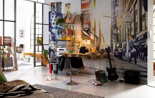 Foto tapeta za dvoranu: spektakularni naglasak u dizajnu sobe