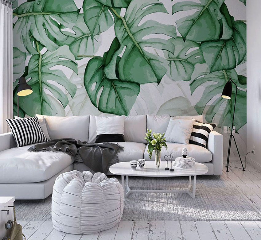 Za dvoranu s foto tapetama preporuča se odabir jednobojnih završnih materijala Za dvoranu s fototapetom preporuča se odabrati jednobojne završne materijale