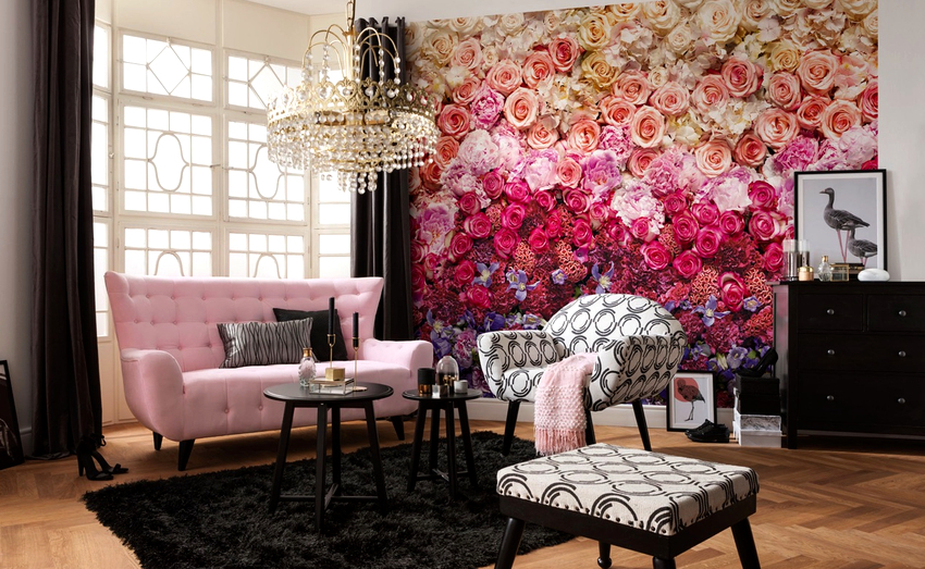 Сред всички флорални тапети специално място заемат платна, изобразяващи рози Сред всички флорални тапети специално място заемат платна, изобразяващи рози