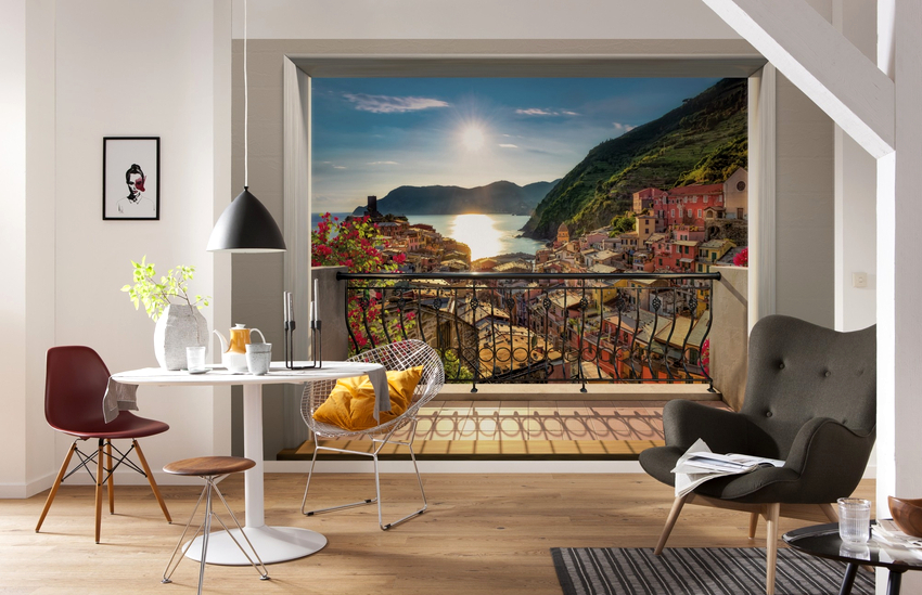 Живописните пейзажи изпълват дизайна на стаята с ненадминатата красота на заобикалящата природа Живописните пейзажи изпълват дизайна на стаята с ненадминатата красота на заобикалящата природа