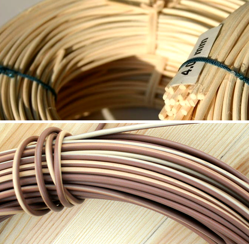 เพื่อให้แท่งมีความยืดหยุ่นและยืดหยุ่นในการทอผ้ามากขึ้นพวกเขาจะลอกออกจากเปลือกไม้และตีออก เพื่อให้แท่งมีความยืดหยุ่นและยืดหยุ่นในการทอผ้ามากขึ้นพวกเขาจะลอกออกจากเปลือกไม้และตีออก