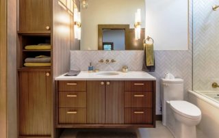 Tủ vệ sinh: một cách tiện lợi để giấu mọi thứ bạn cần