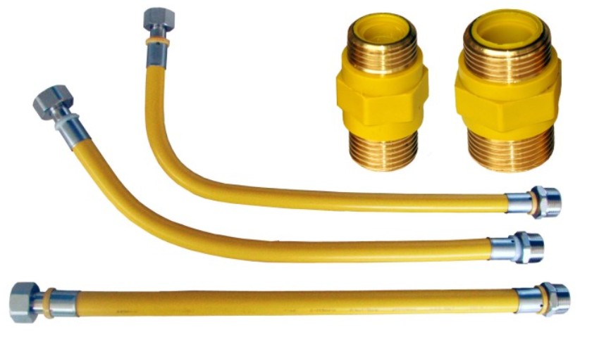 Mga coupling ng dielectric - mga espesyal na kabit na may sinulid na mga dulo, naka-mount sa pagitan ng pipeline ng gas at ang aparato na kumukunsumo ng gasolina Mga coupling ng dielectric - mga espesyal na fittings na may sinulid na mga dulo, naka-mount sa pagitan ng pipeline ng gas at ang aparato na kumukunsumo ng gasolina