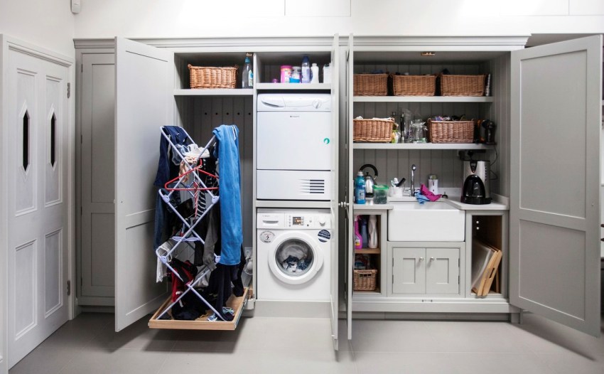 Le lave-linge a une forme proche d'un parallélépipède, ses dimensions sont donc caractérisées par trois dimensions: largeur, hauteur et profondeur Le lave-linge a une forme proche d'un parallélépipède, ses dimensions sont donc caractérisées par trois dimensions: largeur, hauteur et profondeur