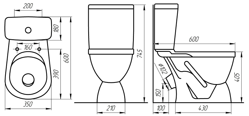 Днес можете да изберете тоалетна с почти всякакъв размер, но се препоръчва да се придържате към стандартните параметри. Днес можете да изберете тоалетна с почти всякакъв размер, но се препоръчва да се придържате към стандартните параметри.