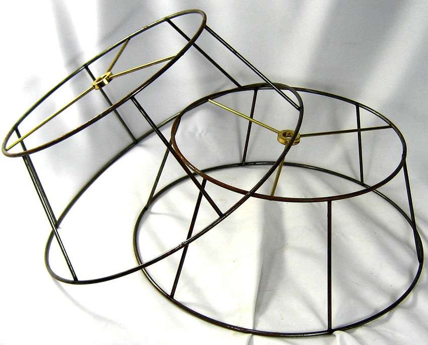 You can use parts from an old unnecessary floor lamp as a frame You can use parts from an old unnecessary floor lamp as a frame