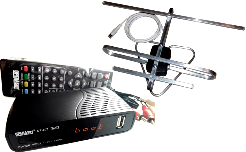 Untuk menerima isyarat digital DTV-T2 melalui penala, antena UHF biasa sesuai Untuk menerima isyarat digital DTV-T2 melalui penala, antena UHF biasa sesuai