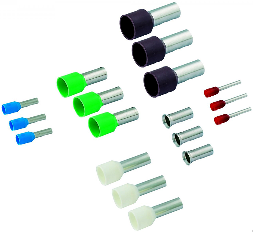 Zaciski do przewodów karbowanych mogą być z izolacją lub bez Zaciski do przewodów karbowanych mogą być z izolacją lub bez