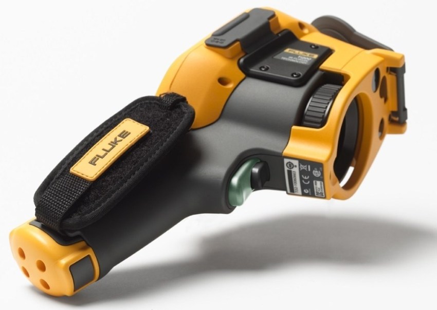 Takket være sin ukonventionelle form har Fluke TiX580 termobilleder evnen til at rotere skærmen Takket være sin ukonventionelle form har Fluke TiX580 termobilleder evnen til at rotere skærmen