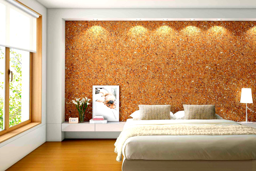 En original vægbeklædning er lavet af balsatræ: tapet, ruller, paneler En original vægbeklædning er lavet af balsatræ: tapet, ruller, paneler