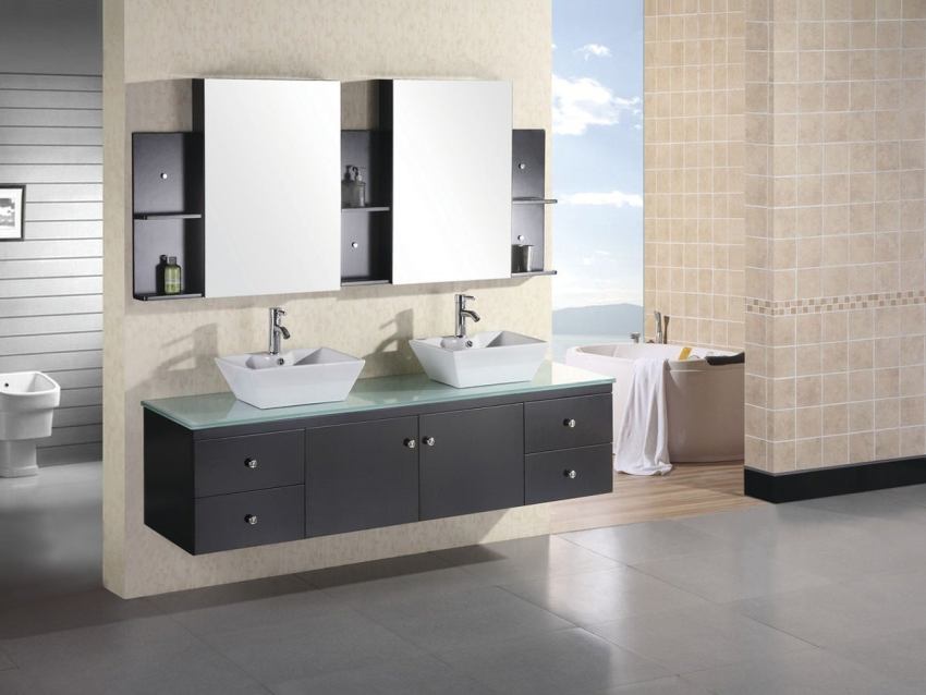 Som regel selges møbler av glass med presist monterte vasker Som regel selges møbler av glass med presist monterte vasker