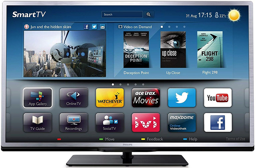 TV dengan fungsi Smart TV harus mempunyai antara muka yang mudah dan intuitif TV dengan fungsi Smart TV harus mempunyai antara muka yang mudah dan intuitif