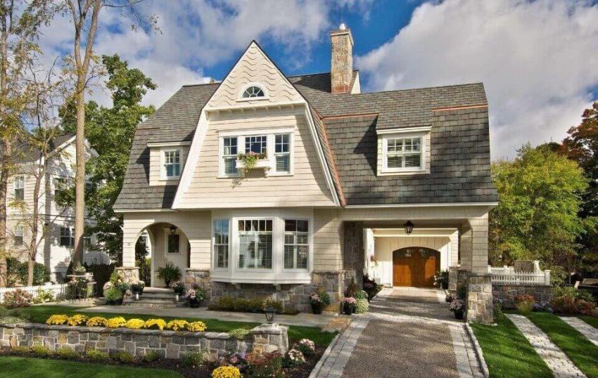 Класическите фасади изискват дървени или каменни покрития Класическите фасади изискват дървени или каменни покрития