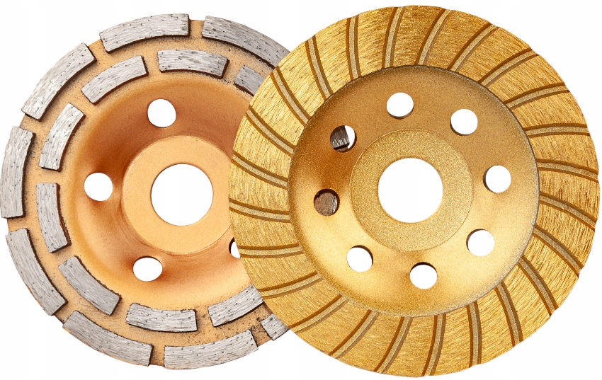 Slipeskiver for en betongsliper varierer i struktur og dimensjoner Slipeskiver for en betongsliper varierer i struktur og dimensjoner