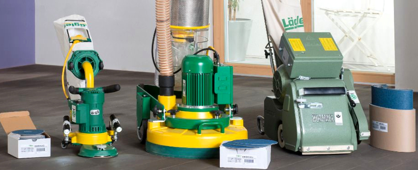 Til slibning af trægulv anvendes tromle, bælte eller vibrationsenheder. Til slibning af trægulv anvendes tromle, bælte eller vibrationsenheder.