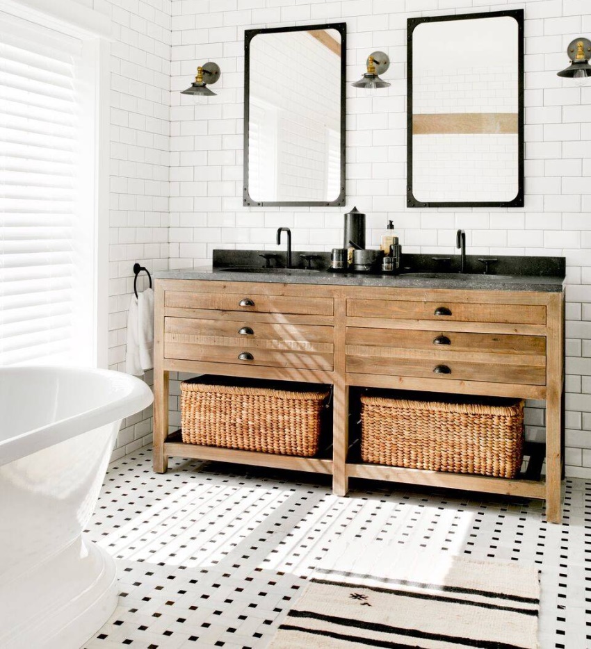 Den enkle bruken av benkeplaten under vasken på badet avhenger i stor grad av basen den er festet til Den enkle bruken av benkeplaten under vasken på badet avhenger i stor grad av basen den er festet til