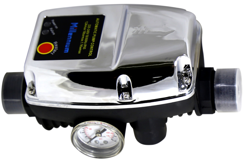 Trykkbryteren kan installeres i pumpens strømkrets Trykkbryteren kan installeres i pumpens strømkrets