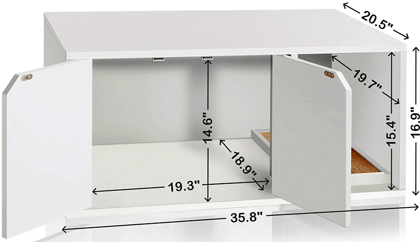 Ang kahon ng basura ng pusa ay maaaring isaayos sa isang luma na hindi kinakailangang gabinete Ang kahon ng basura ng pusa ay maaaring isaayos sa isang luma na hindi kinakailangang gabinete