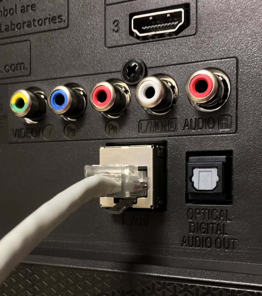 A nagy felbontású jel LAN csatlakozókon keresztül érkezik A nagy felbontású jel LAN csatlakozókon keresztül érkezik