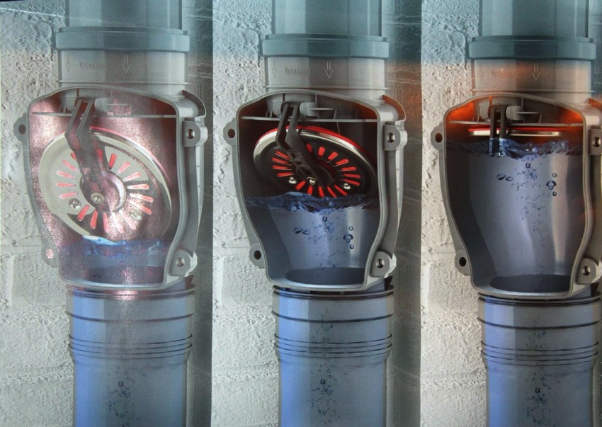 Kontrollventiler beskytter godt mot inntrengning av ubehagelig lukt i bygningen Kontrollventiler beskytter godt mot inntrengning av ubehagelig lukt i bygningen