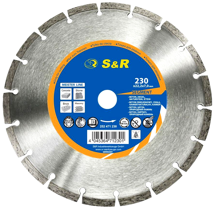 Els discos de diamant segmentats tenen ranures divisòries de mida igual Els discos de diamant segmentats tenen ranures divisòries de mida igual