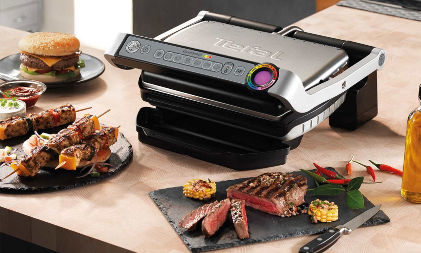 Disseny discret però interessant de graelles elèctriques Tefal està disponible en negre i plata Disseny discret però interessant de graelles elèctriques Tefal està disponible en negre i plata