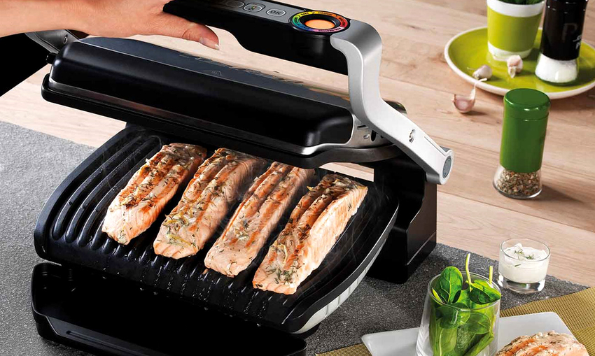 Totes les graelles elèctriques estan equipades amb una safata antigoteig Totes les graelles elèctriques estan equipades amb una safata antigoteig