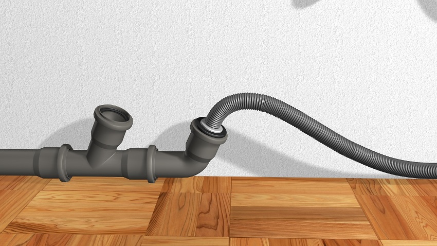 PMM podłącza się za pomocą syfonu podłączonego do kanalizacji PMM podłącza się za pomocą syfonu podłączonego do kanalizacji