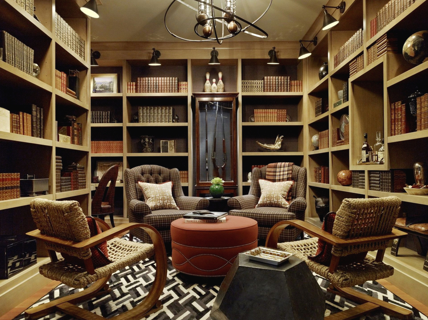 Para grandes coleções, uma estante de livros com várias camadas é uma solução excelente. Para grandes coleções, uma estante de livros com várias camadas é uma solução excelente.