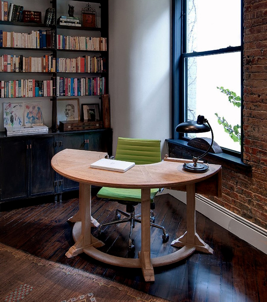 Skreddersydd halvsirkulær bordplate av tre Skreddersydd halvsirkulær bordplate av tre