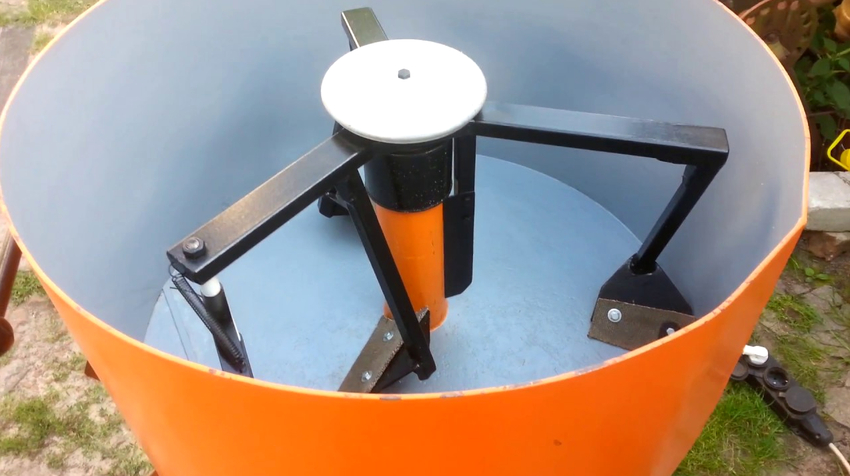 Prinsippet for drift av betongblandere kan være av tvangs- og tyngdekraftstype Prinsippet for drift av betongblandere kan være av tvangs- og tyngdekraftstype