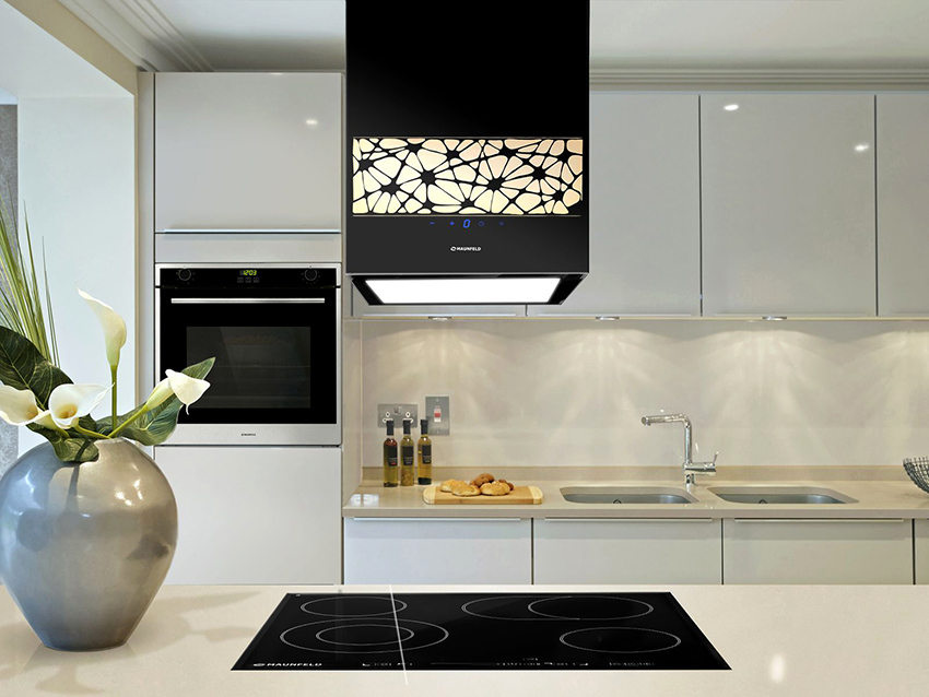 Ang Hood MAUNFELD Bath Light Isla 35 ay may isang hugis-parihaba na hugis at nilagyan ng isang display Ang Hood MAUNFELD Bath Light Isla 35 ay may isang hugis-parihaba na hugis at nilagyan ng isang display