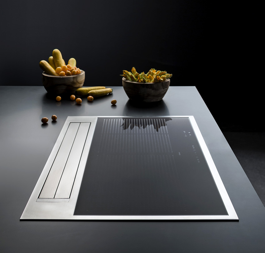 El dispositiu FALMEC Downdraft 600 120 WH està dissenyat per ser integrat en un taulell de treball El dispositiu FALMEC Downdraft 600 120 WH està dissenyat per ser integrat en un taulell de treball