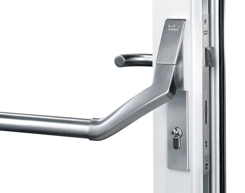 Mortise lock sa mga anti-panic fire door Mortise lock sa mga anti-panic fire door