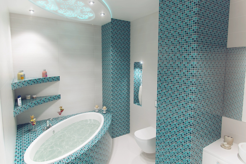 Buede hjørnehylder på badeværelset Buede hjørnehylder på badeværelset